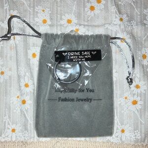 “Drive safe I need you here with me me” <3 black metal keychain